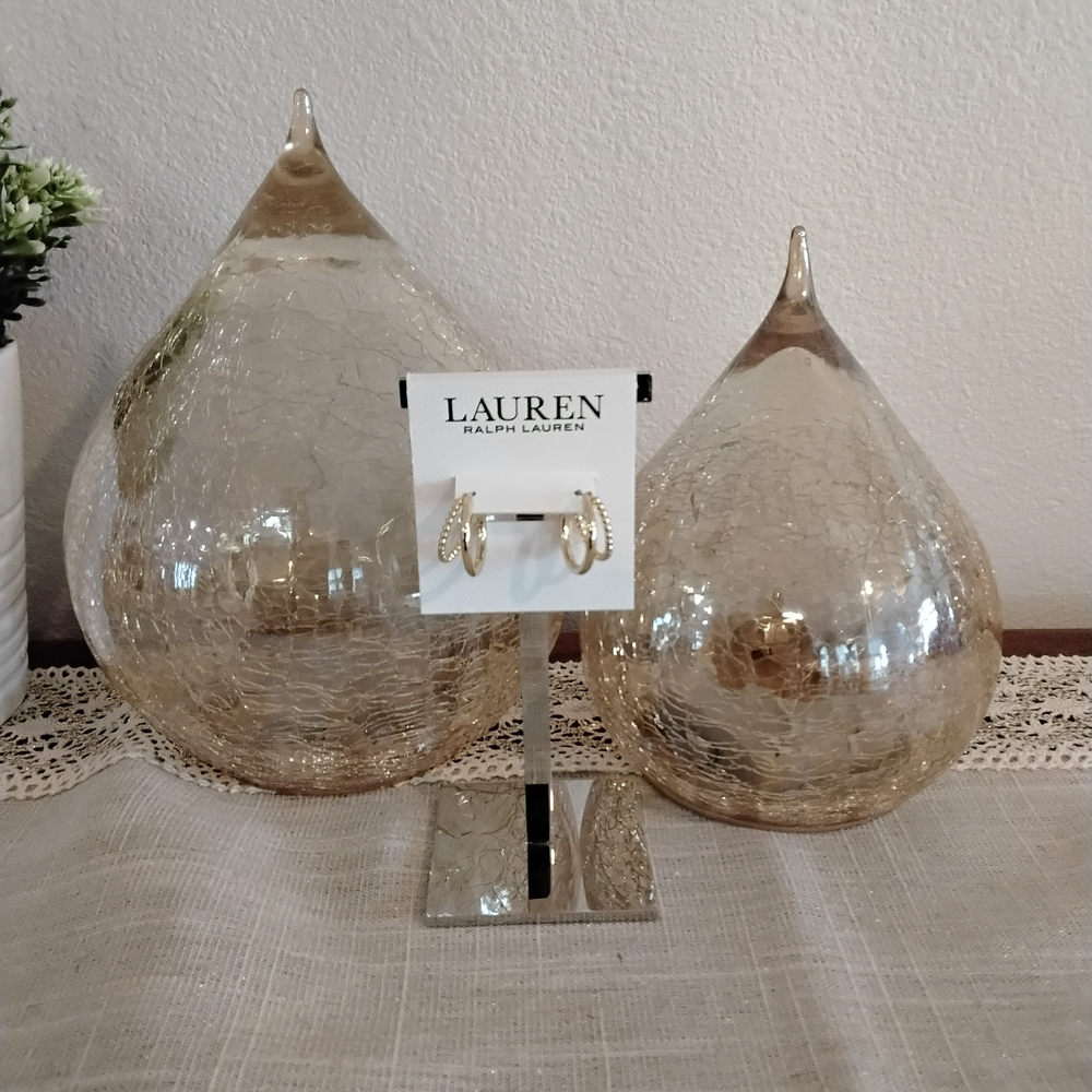 Lauren Ralph Lauren Gold Hoop Earrings - Picture 2 of 5